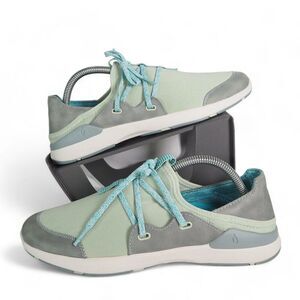 Olukai Miki Li Casual Outdoor Sneakers Mint/Blue/Grey 0366-3GKF Women's 9.5‎